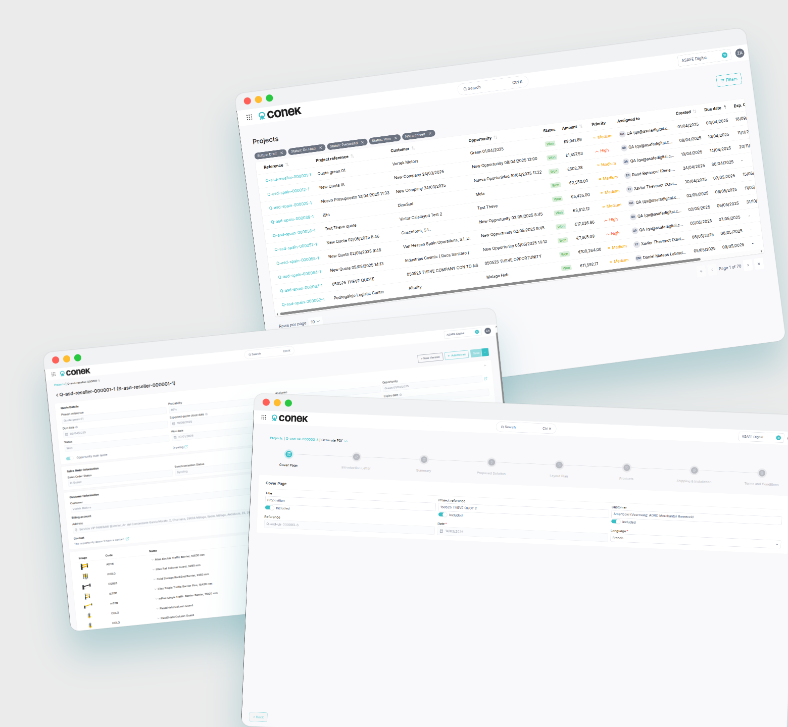 Conek dashboards