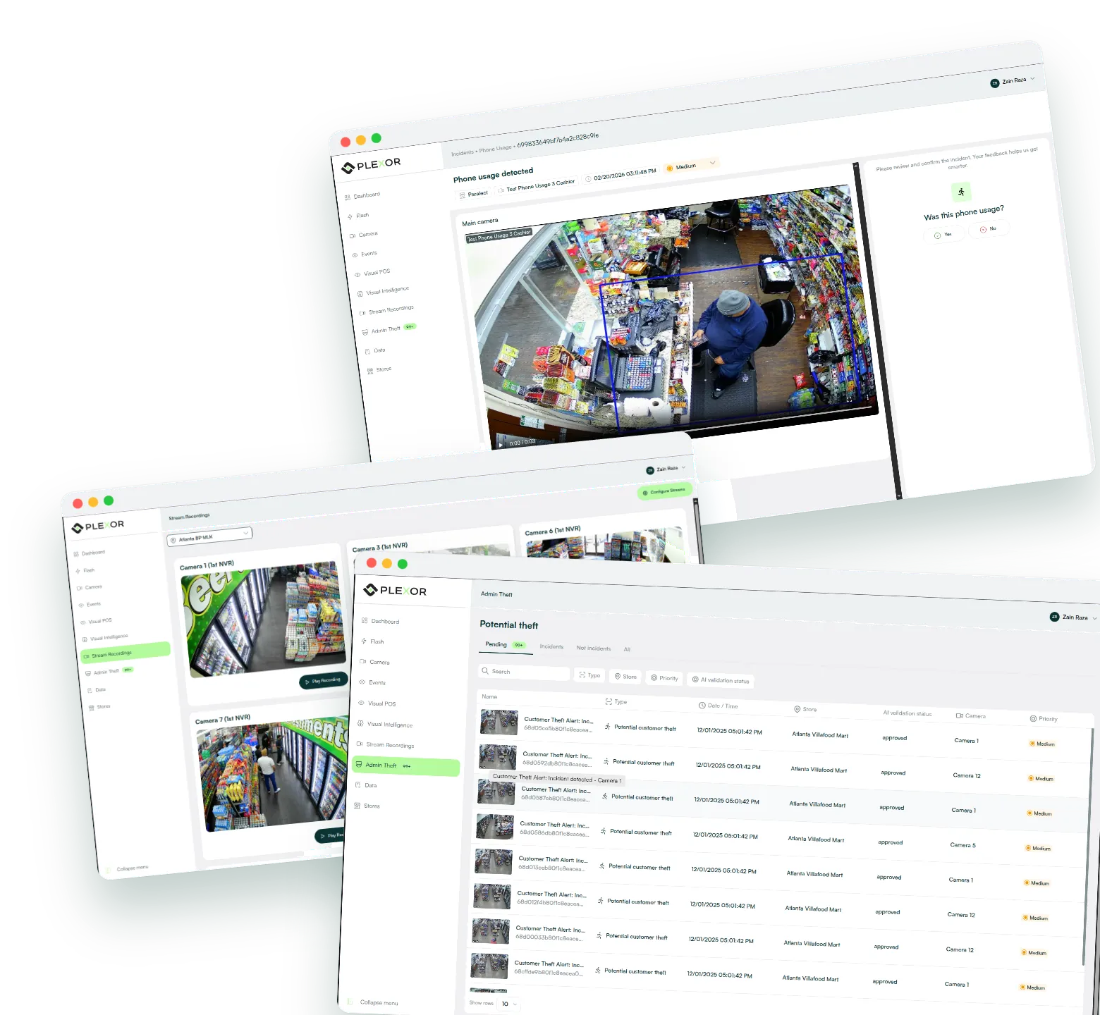 Plexor surveillance dashboards