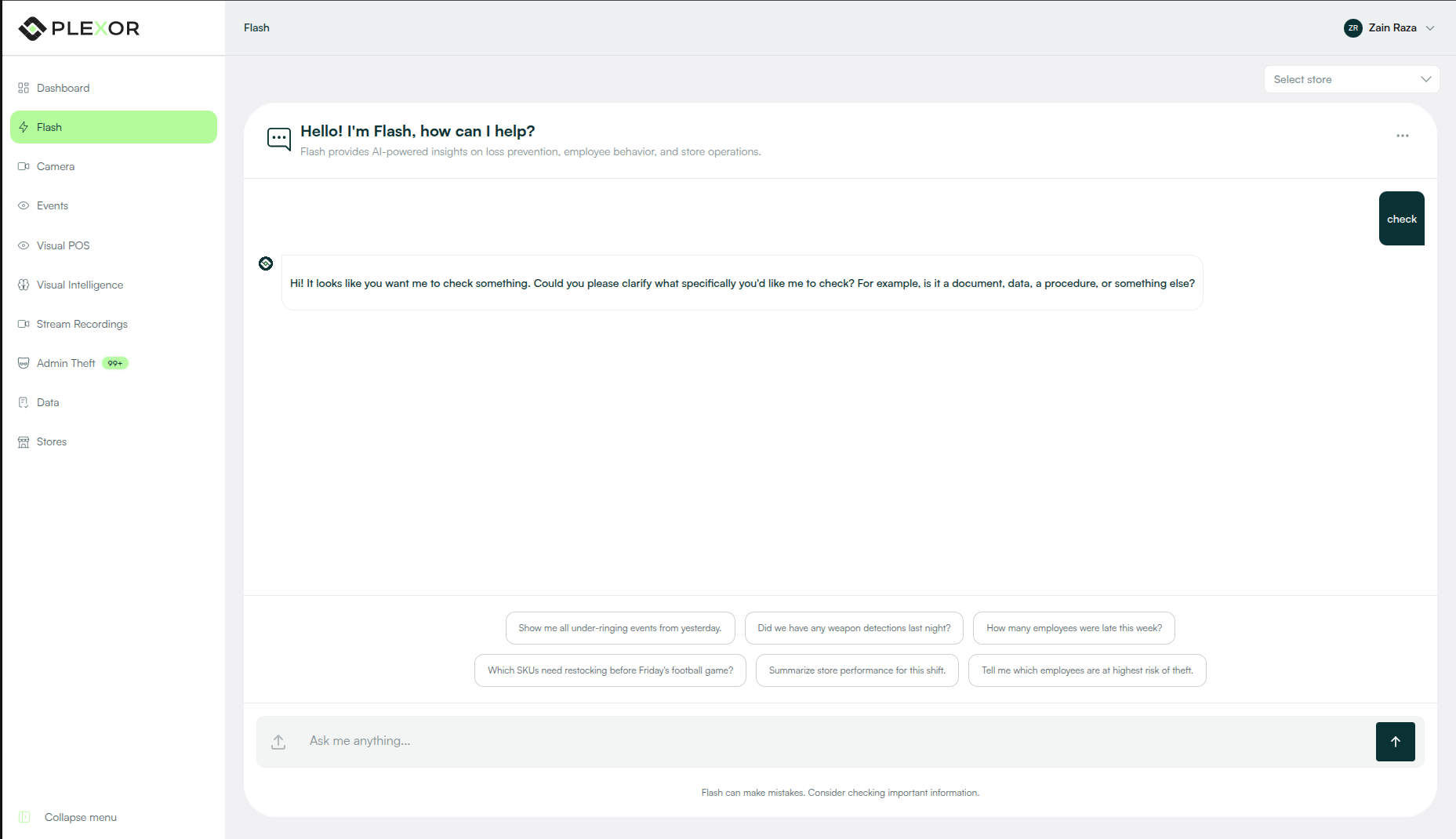 Plexor Flash AI assistant